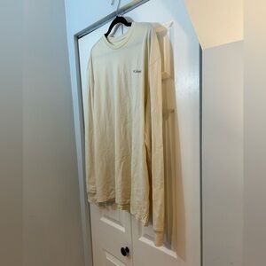 Columbia Long Sleeve Shirt Mens XXL Beige Graphic Logo Tee NWT Outdoor Casual